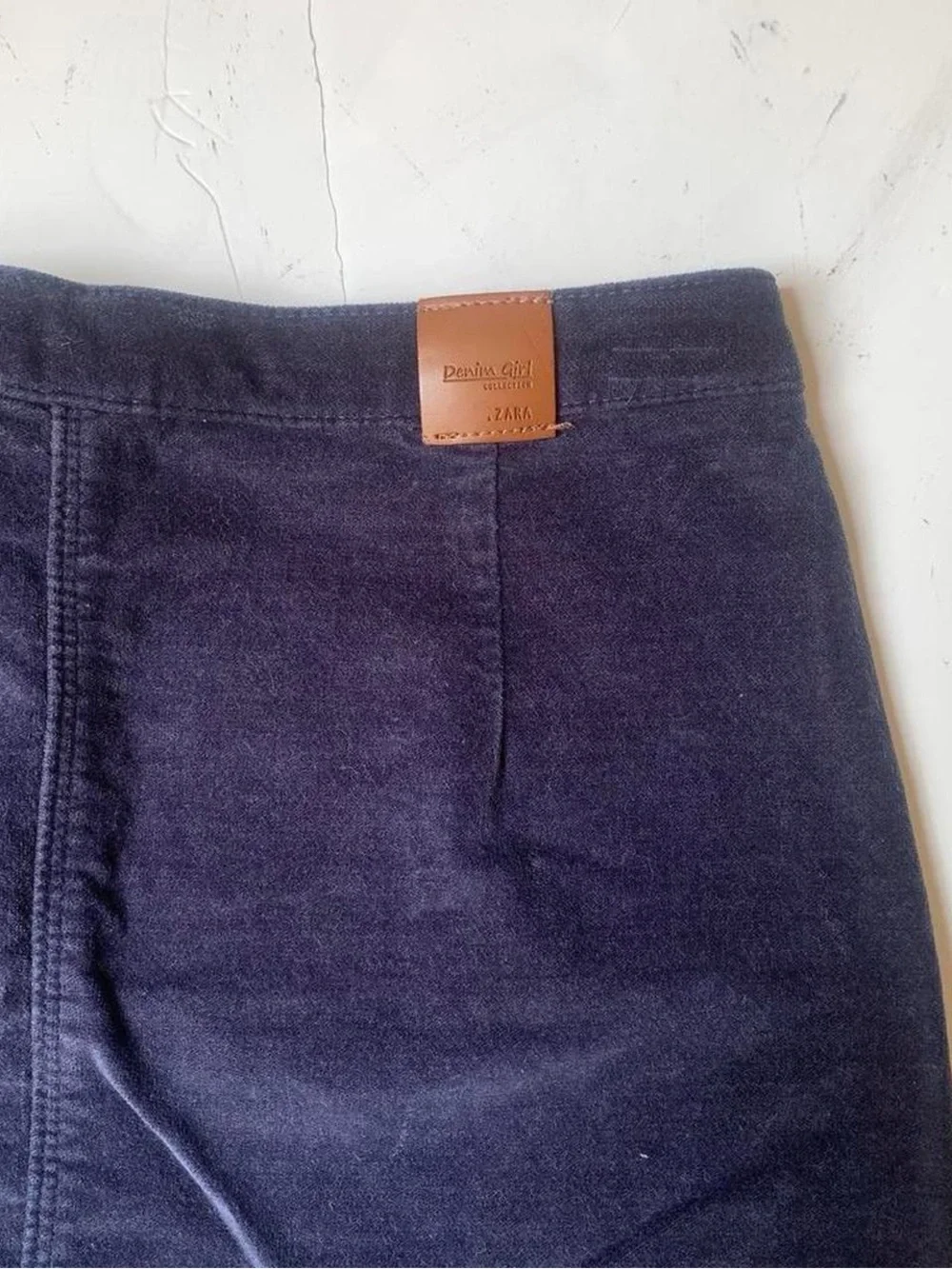 Zara navy velvety